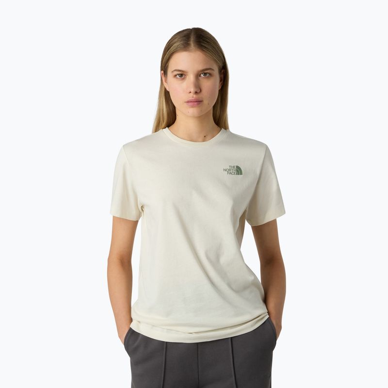 Maglietta The North Face Box Nse Relaxed donna, bianco dune/ardesia muschio