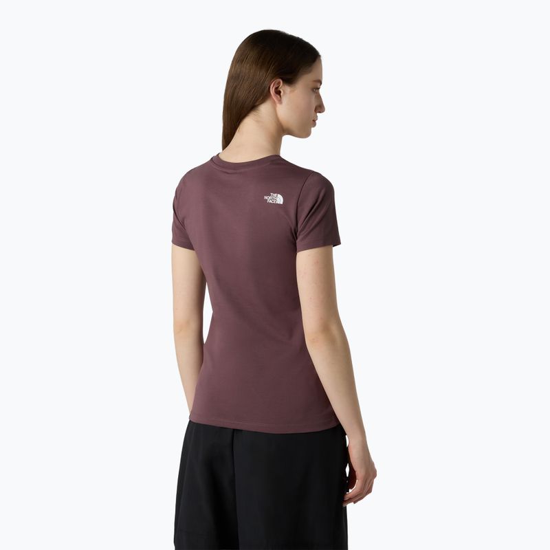 Maglietta The North Face Simple Dome Slim donna quarzo fulvo 3