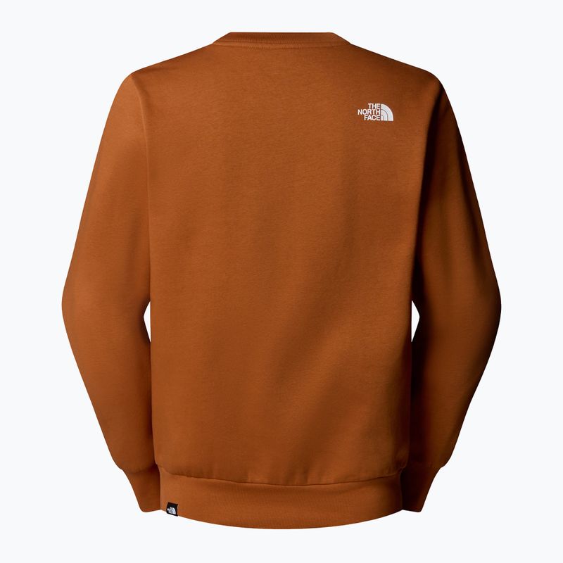 Felpa da uomo The North Face Easy Crew color ambra bruciato 5