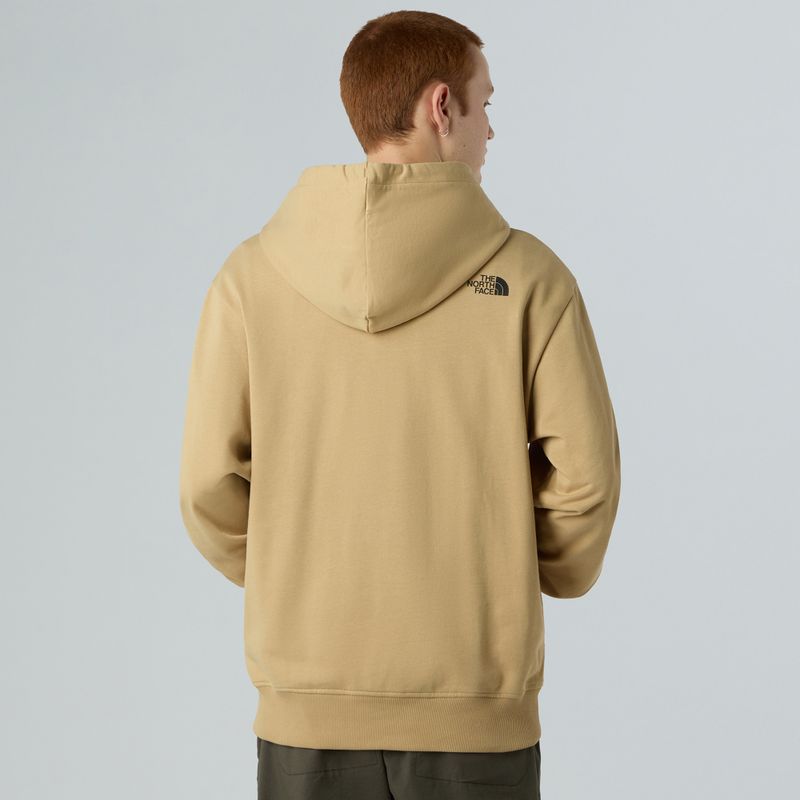 Felpa da uomo The North Face Mountain Logo Relaxed con cappuccio khaki stone 3