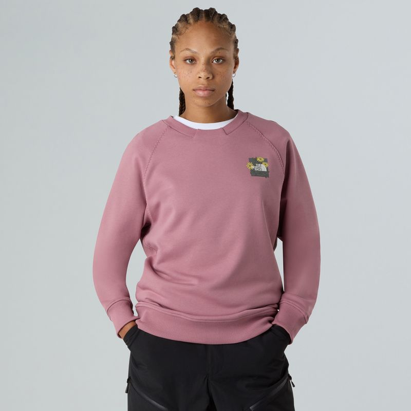 Felpa donna The North Face Connect Relaxed Crew Graphic nostalgia rose
