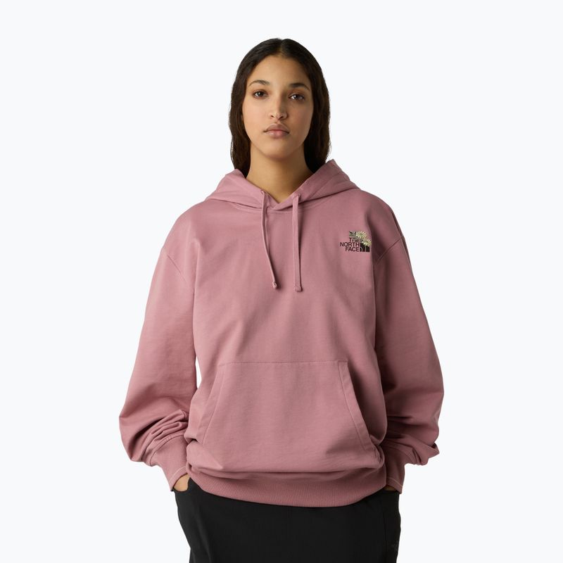 Felpa da uomo The North Face Flower Dome Relaxed Hooded GPH nostalgia rose 3