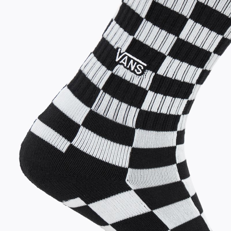 Vans Checkerboard Crew calzini a scacchiera nero/bianco 3
