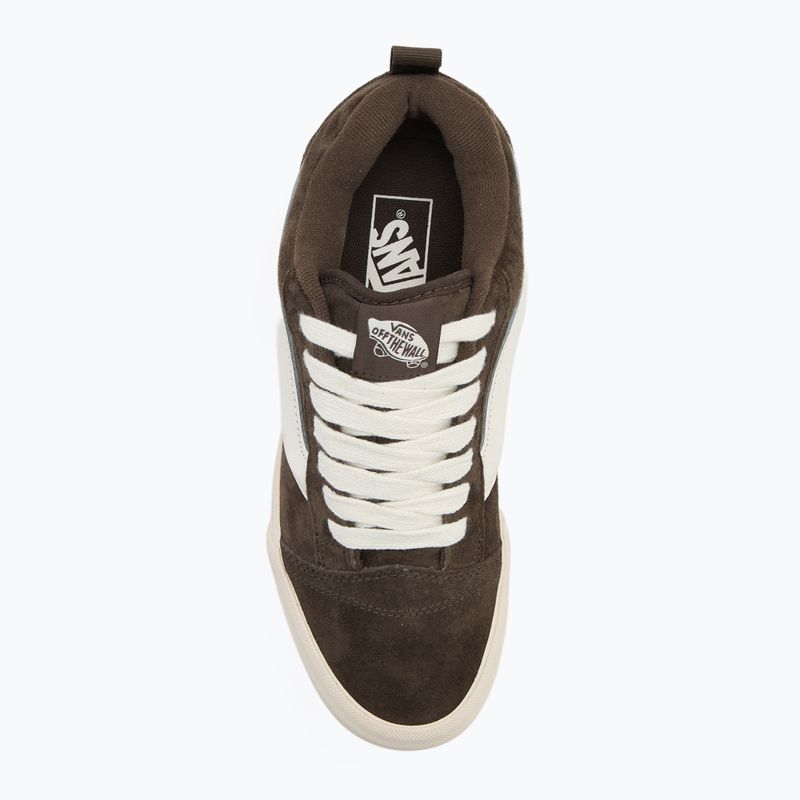 Scarpe Vans Knu Skool in pelle scamosciata di maiale marrone carbone 5