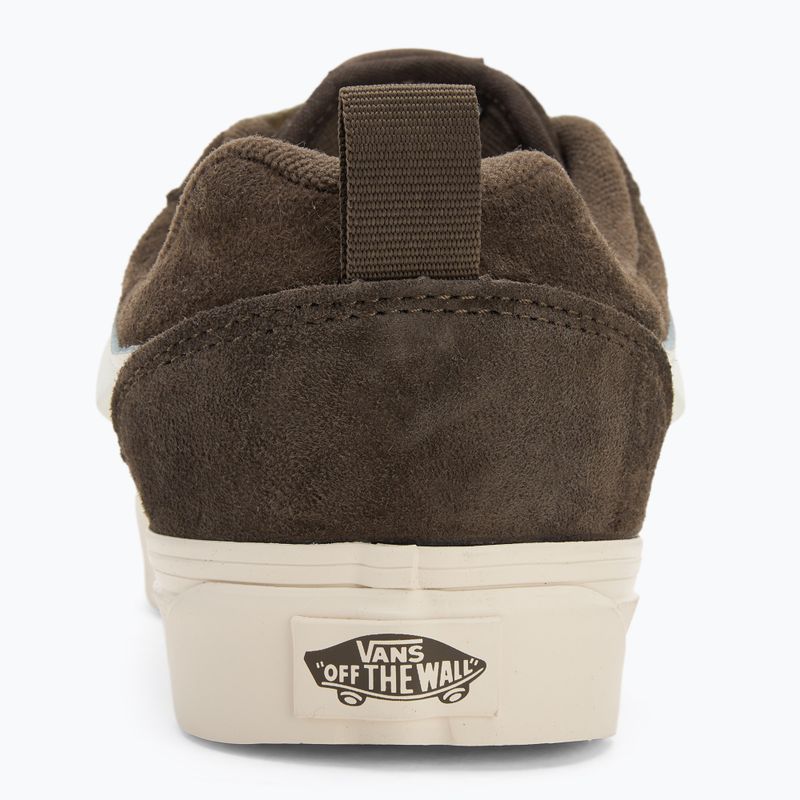 Scarpe Vans Knu Skool in pelle scamosciata di maiale marrone carbone 6