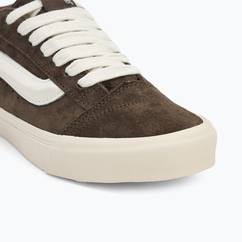 Scarpe Vans Knu Skool in pelle scamosciata di maiale marrone carbone 7