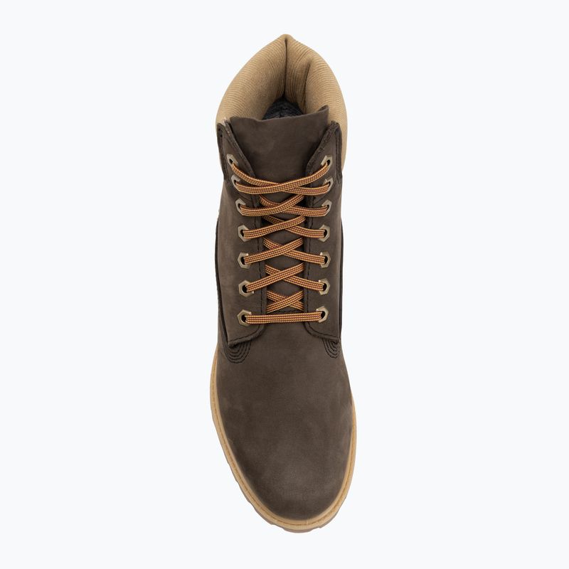 Scarpe da uomo Timberland Premium 6 Inch Lace Up Waterproof dark brown nubuck/olive 5