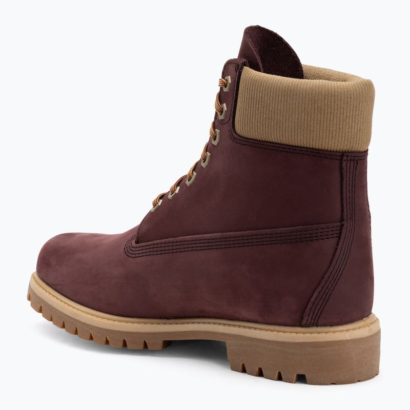 Scarpe da uomo Timberland Premium 6 Inch Lace Up Waterproof burgundy olive 3