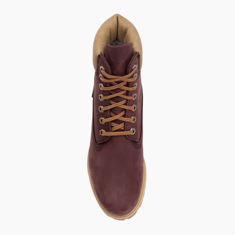 Scarpe da uomo Timberland Premium 6 Inch Lace Up Waterproof burgundy olive 5