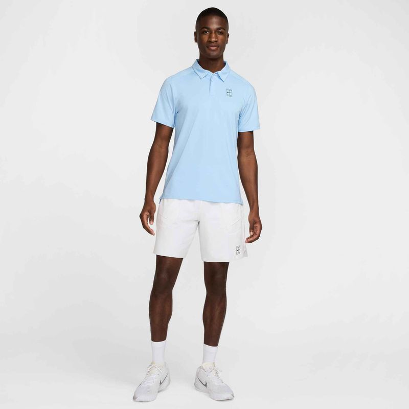 Pantaloncini da tennis Nike Court Dri-Fit Advantage 8" da uomo, bianco/nero 2