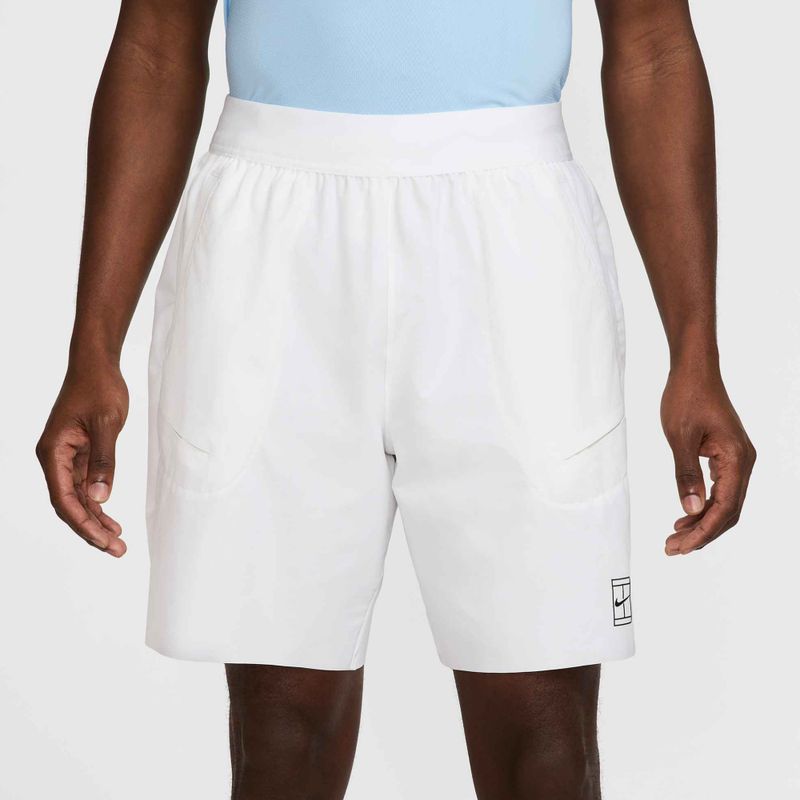 Pantaloncini da tennis Nike Court Dri-Fit Advantage 8" da uomo, bianco/nero 3
