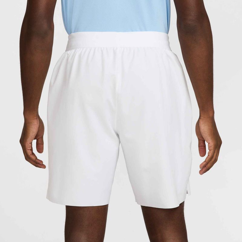 Pantaloncini da tennis Nike Court Dri-Fit Advantage 8" da uomo, bianco/nero 4