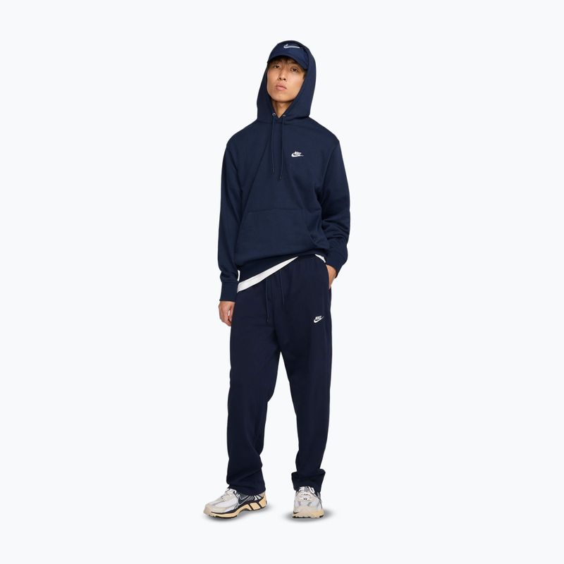 Pantaloni uomo Nike Sportswear Club Knit Open-Hem obsidian/white 2