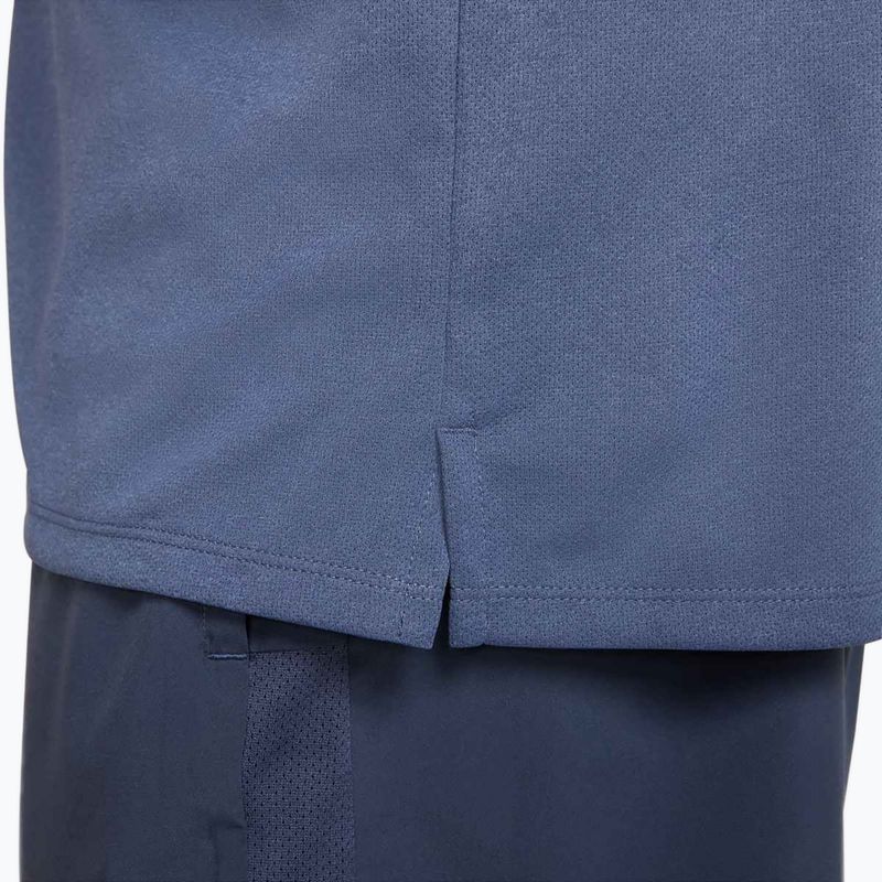 Uomo Nike Miler Dri-Fit UV diffuso blu a maniche lunghe da corsa 5