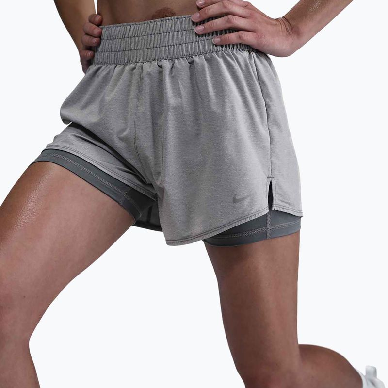 Shorts donna Nike One Dri-Fit High-Waisted 3" 2In1 smoke grey/heather 4