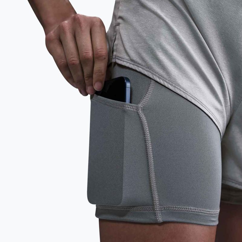 Spodenki damskie Nike One Dri-Fit High-Waisted 3" 2In1 smoke grey/heather 6