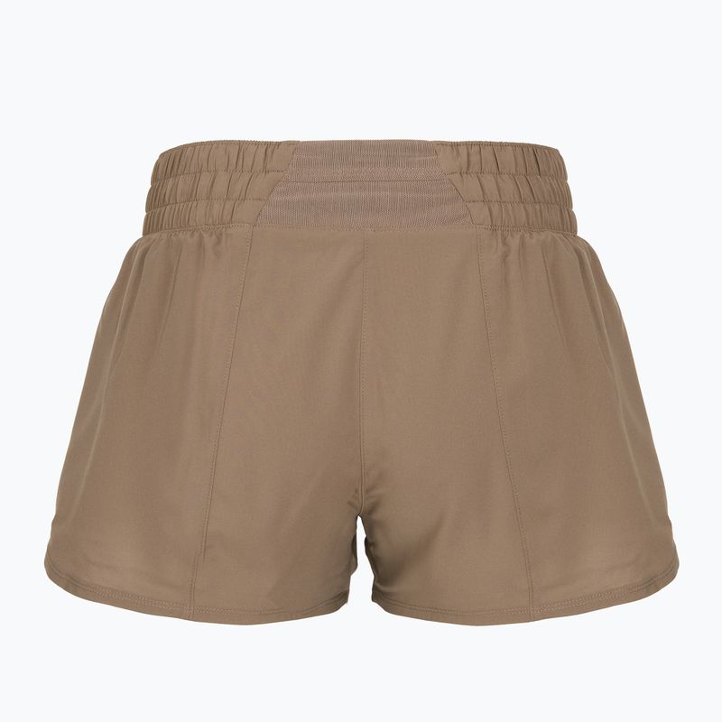 Shorts donna Nike One Dri-Fit 3" mink brown/reflective silver 2