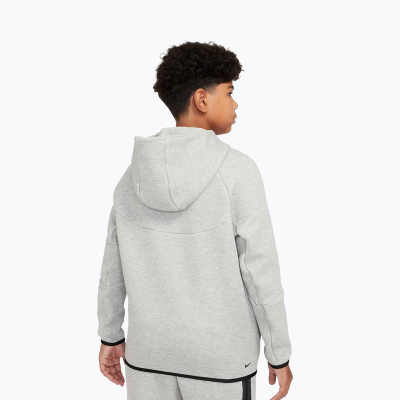 Felpa Nike Sportswear Tech Fleece Full-Zip da bambino grigio scuro heather/nero/nero 3