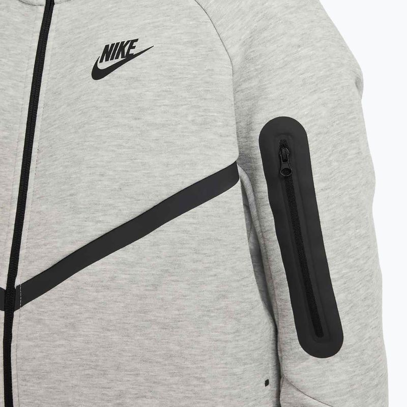 Felpa Nike Sportswear Tech Fleece Full-Zip da bambino grigio scuro heather/nero/nero 6