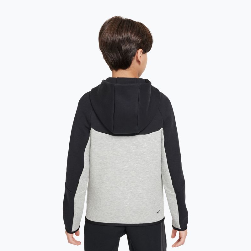Felpa per bambini Nike Sportswear Tech Fleece Full Zip dark grey heather/black/black/black 3