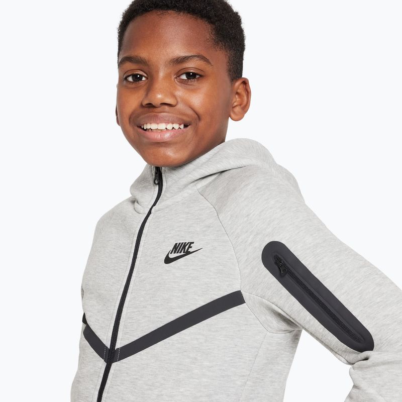 Felpa bambini Nike Sportswear Tech Fleece dark grey heather/black/black 4