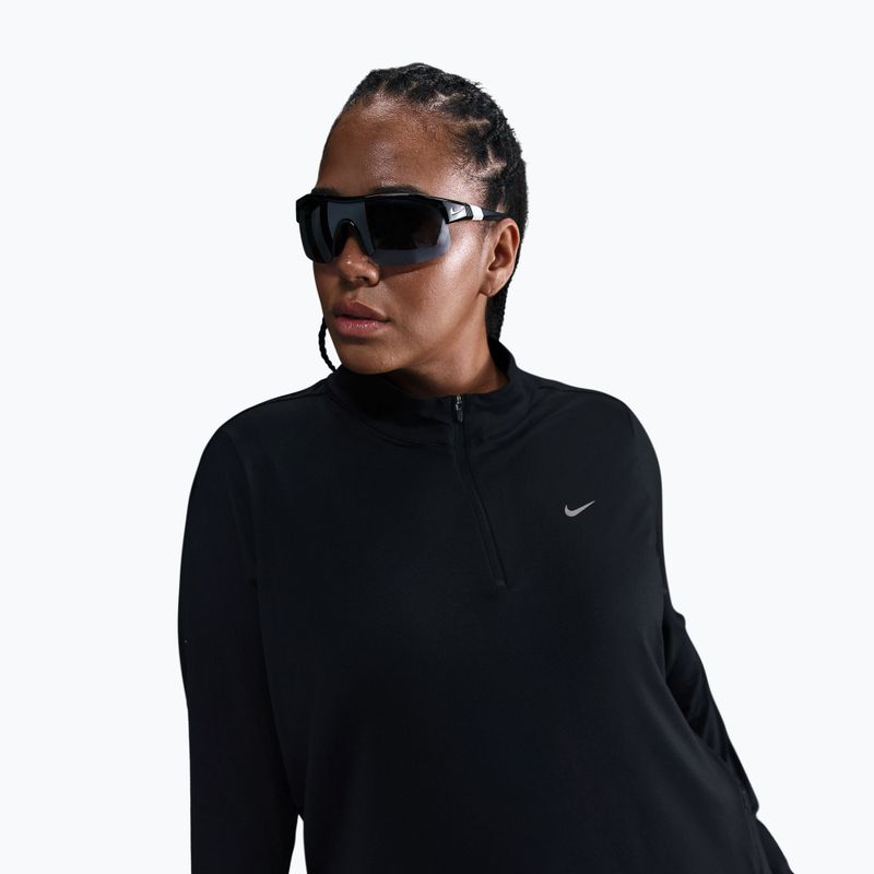 Maglia running manica lunga donna Nike Swift Dri-FIT UV 1/4-Zip Plus Size black 3