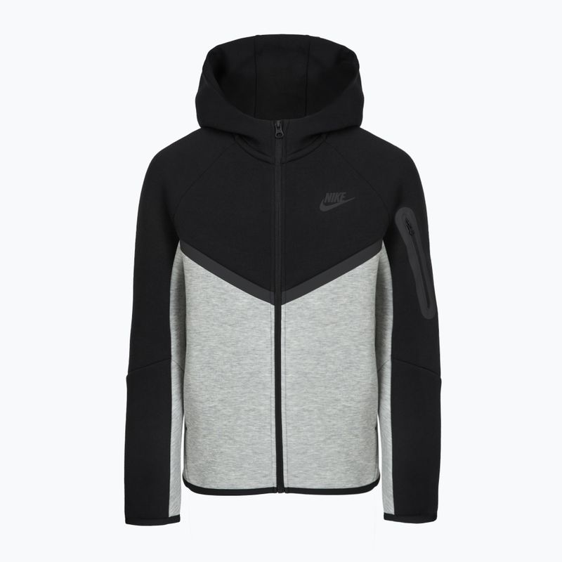 Felpa per bambini Nike Sportswear Tech Fleece Full Zip dark grey heather/black/black/black 9