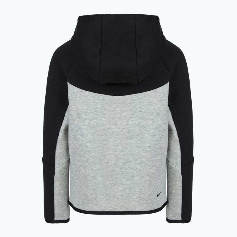 Felpa per bambini Nike Sportswear Tech Fleece Full Zip dark grey heather/black/black/black 10