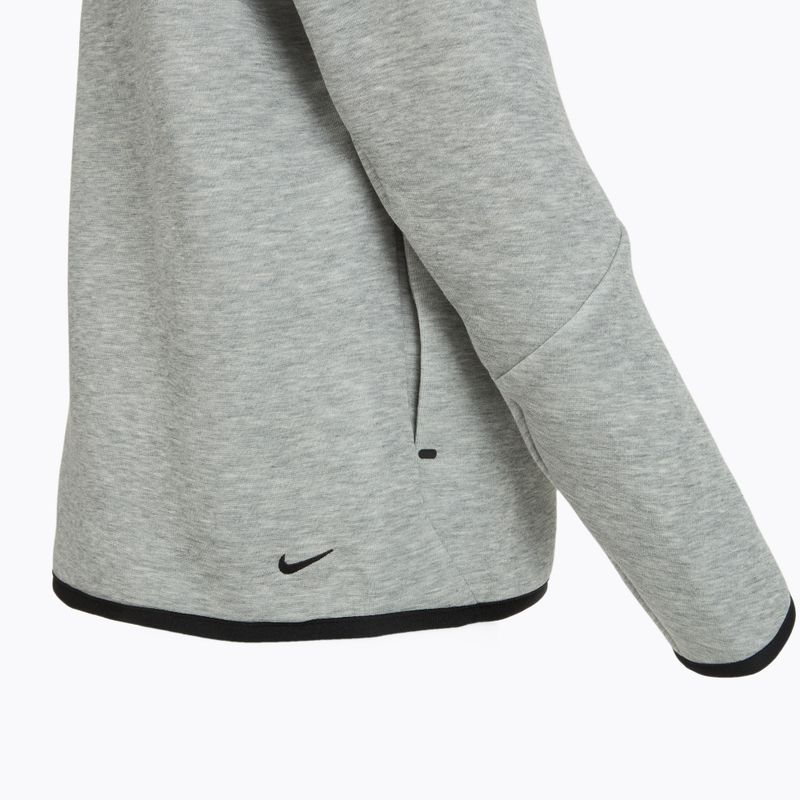 Felpa Nike Sportswear Tech Fleece Full-Zip da bambino grigio scuro heather/nero/nero 12