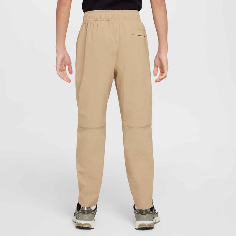 Pantaloni Nike Tech Woven da bambino paracadute beige/nero 3
