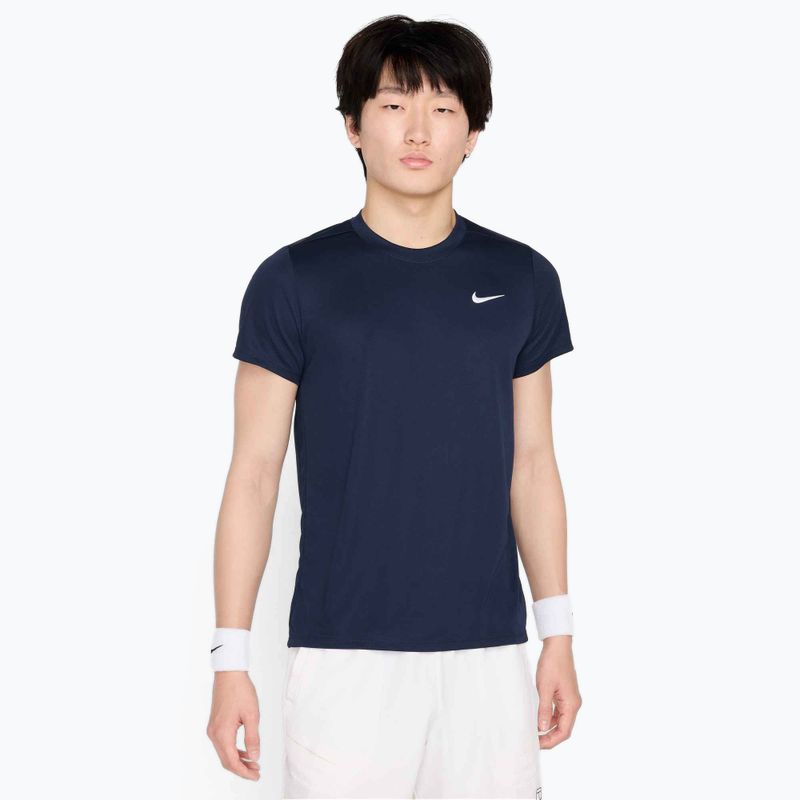 Maglietta da tennis Nike Court Dri-Fit Victory ossidiana / bianca da uomo