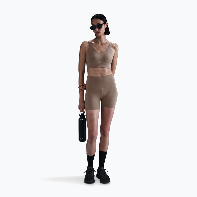 Reggiseno sportivo Nike Alate Medium Support Longline mink brown/white 2