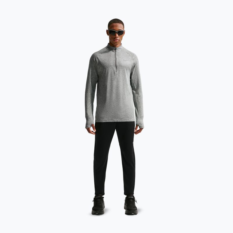 Felpa da corsa uomo Nike Stride 1/4 Zip Dri-Fit smoke grey/heather 2