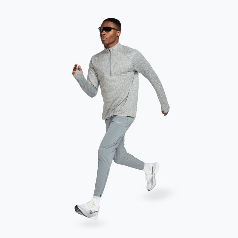 Felpa da corsa uomo Nike Stride 1/4 Zip Dri-Fit smoke grey/heather 4
