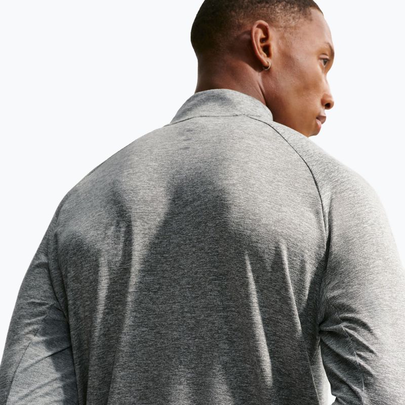 Felpa da corsa uomo Nike Stride 1/4 Zip Dri-Fit smoke grey/heather 6