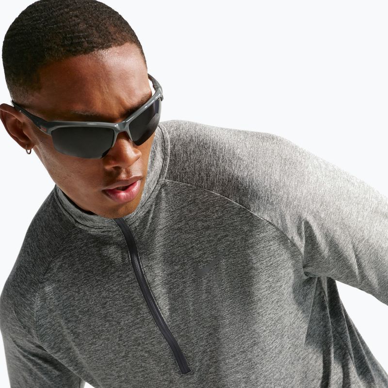 Felpa da corsa uomo Nike Stride 1/4 Zip Dri-Fit smoke grey/heather 7