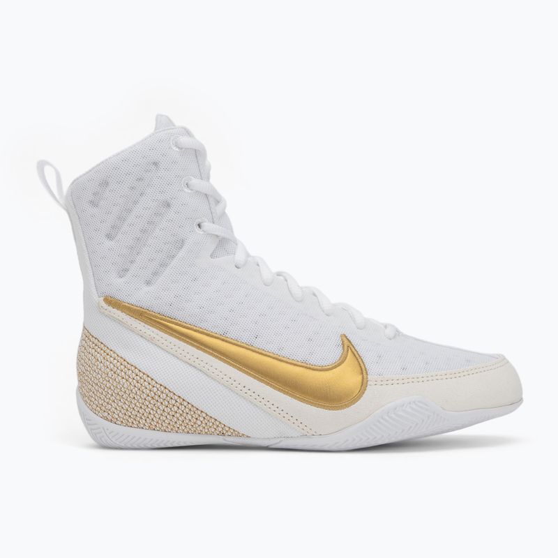 Scarpe da boxe Nike Machomai 3 bianco/oro metallizzato 2