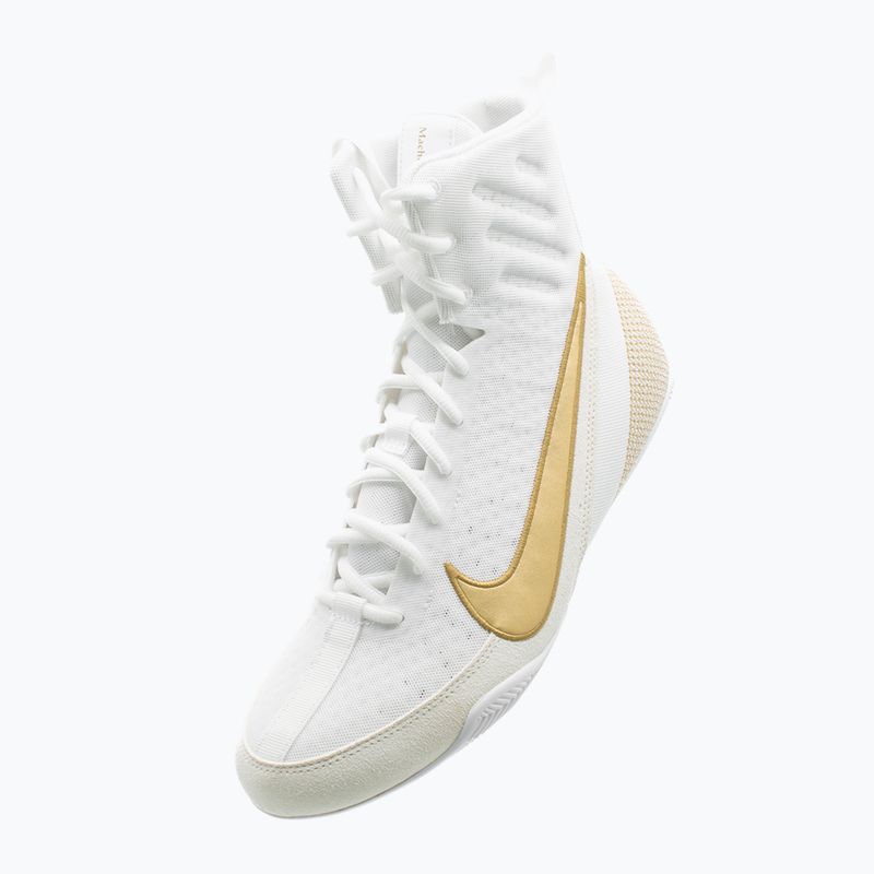 Scarpe da boxe Nike Machomai 3 bianco/oro metallizzato 4