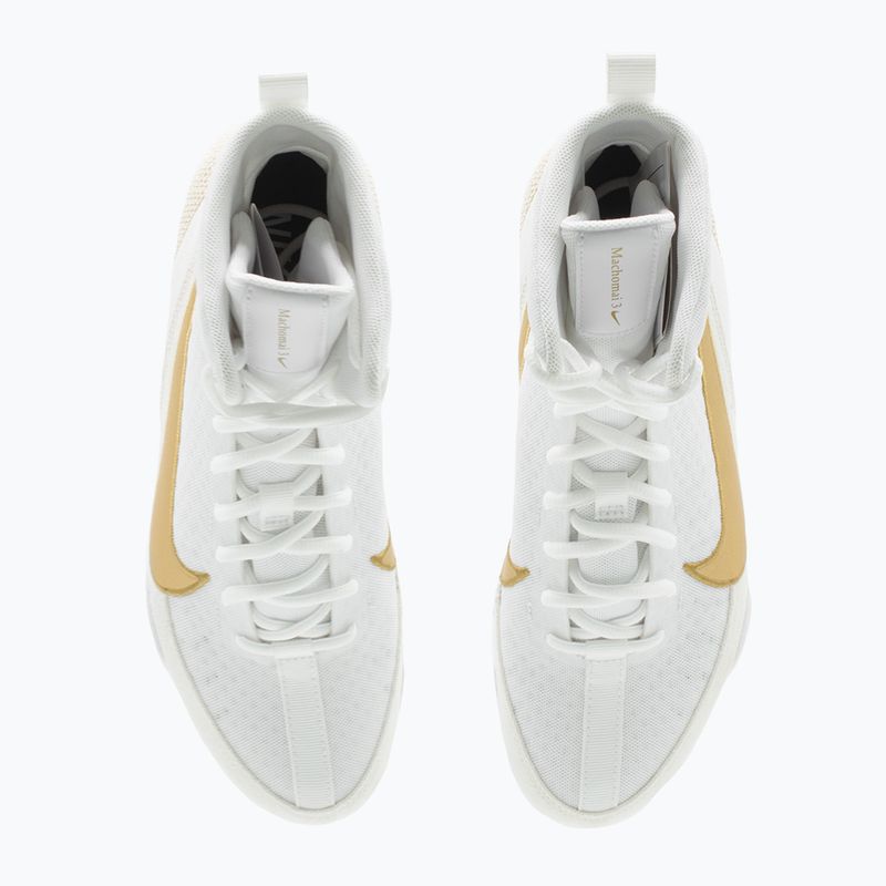 Scarpe da boxe Nike Machomai 3 bianco/oro metallizzato 6
