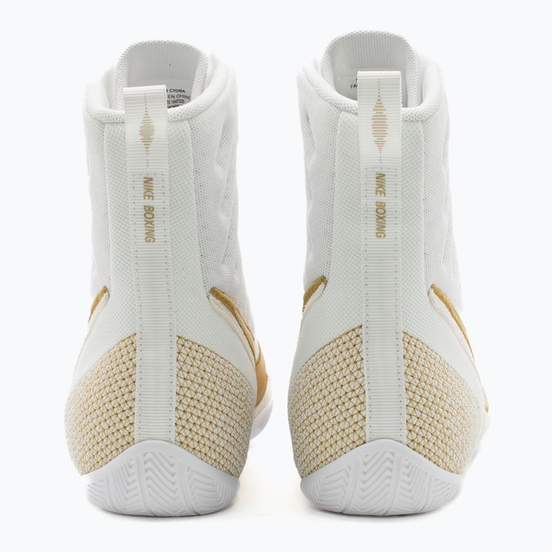 Scarpe da boxe Nike Machomai 3 bianco/oro metallizzato 7