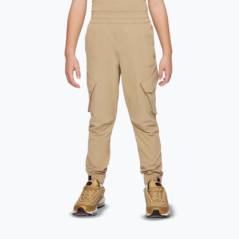 Pantaloni Nike Sportswear City Utility da bambino beige paracadute/nero