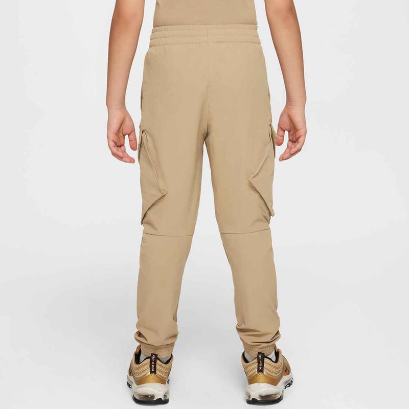 Pantaloni Nike Sportswear City Utility da bambino beige paracadute/nero 3