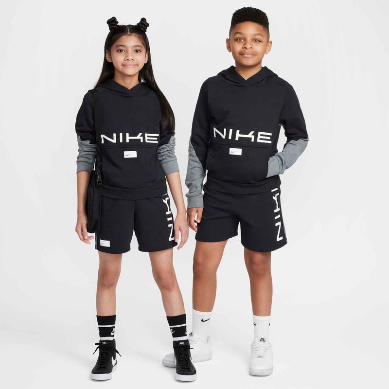 Pantaloncini da allenamento Nike Multi Dri-FIT da bambino nero/grigio fumo/nero/bianco 13