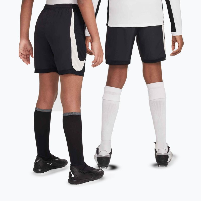 Pantaloncini da calcio junior Nike Academy Dri-Fit Jr black/black/pale ivory/ pale ivory 9