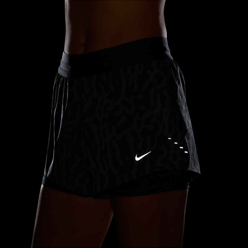 Pantaloncini da corsa Nike Swift Dri-Fit Mid-Rise 2in1 donna nero / nero 7