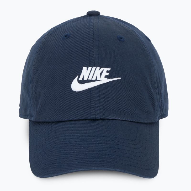 Cappello da baseball Nike Club Unstructured Futura Wash ossidiana/bianco 2