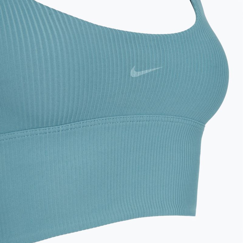 Reggiseno sportivo Nike Zenvy Rib Light Support smoky blue/white 3