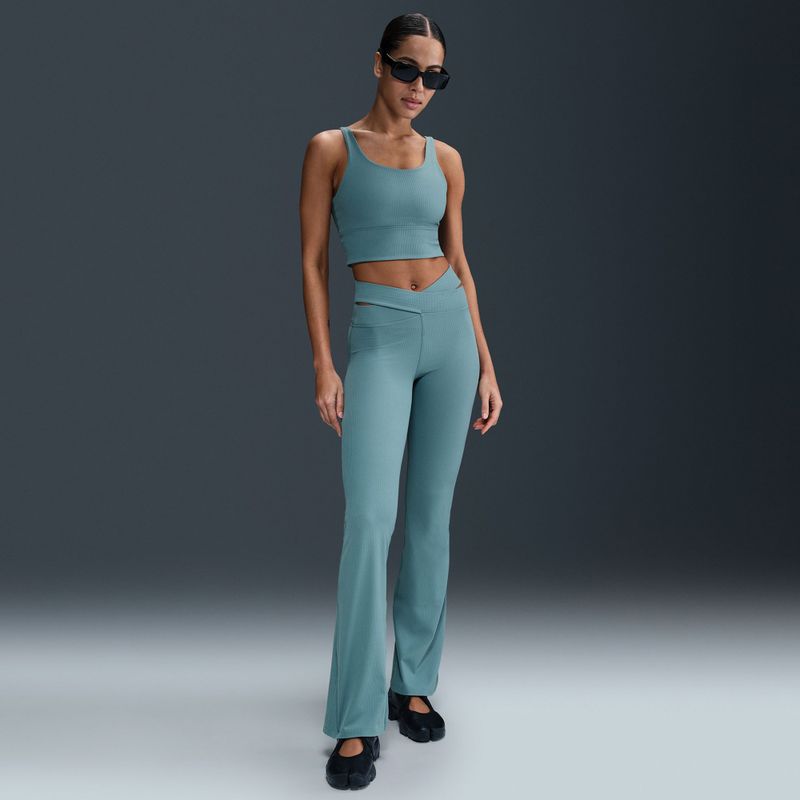 Reggiseno sportivo Nike Zenvy Rib Light Support smoky blue/white 4