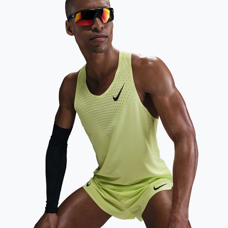 Maglia da corsa da uomo Nike AeroSwift Dri-Fit ADV light lemon twist/black 6