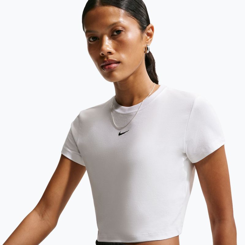 Maglietta da donna Nike Sportswear Chill Knit white/black 4